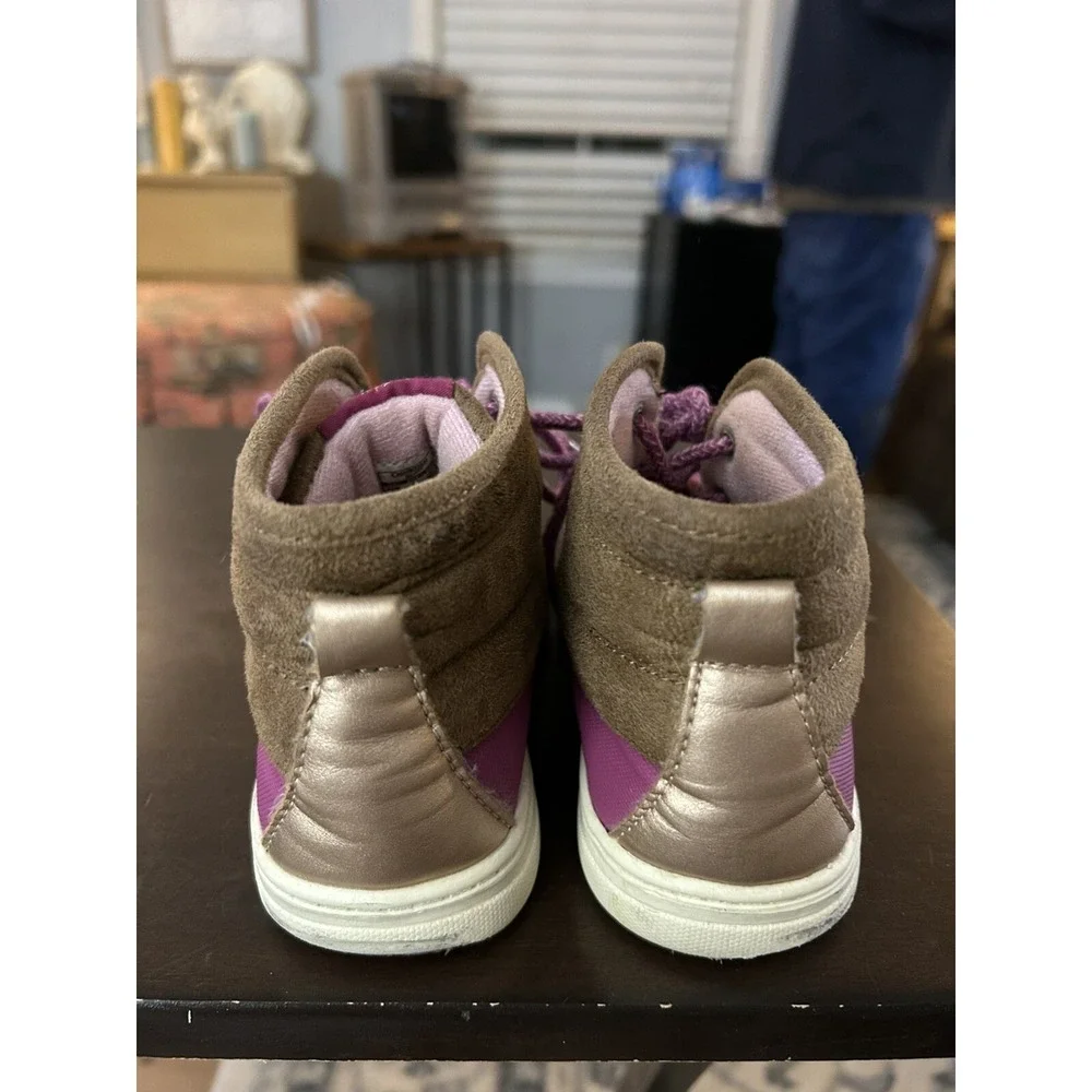 Posh Josh B'gosh Girls High Top Shoes Youth Size 12M Dk Pink‎